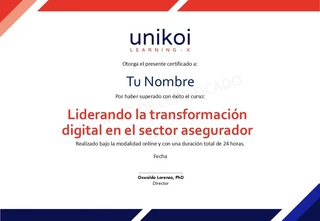 Liderando la TD en el seguro Marca de agua